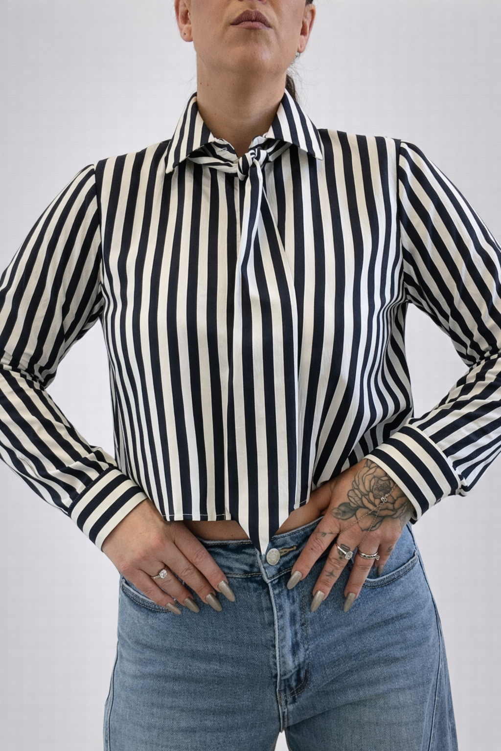 Camicia “Paris Stripe” Knot Chic