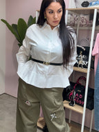 Pantaloni green crystal