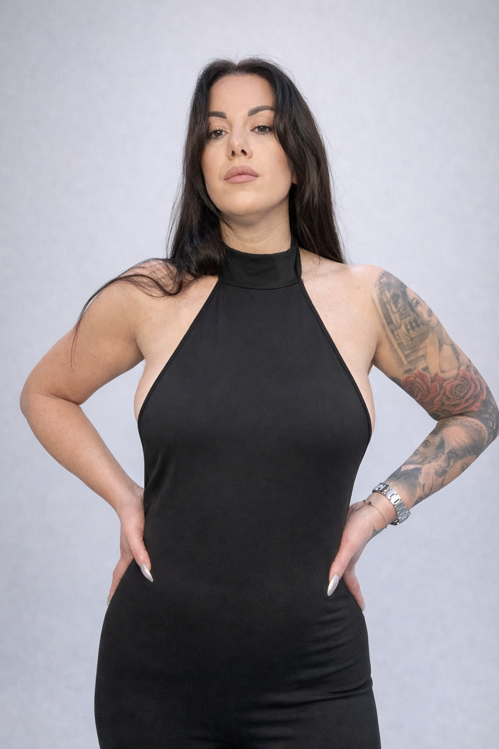 Tuta “Midnight Sculpt” Halter Fit
