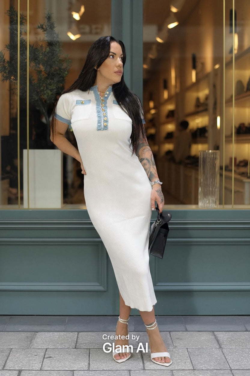 Abito “Soft Elegance” Knit Midi Dress