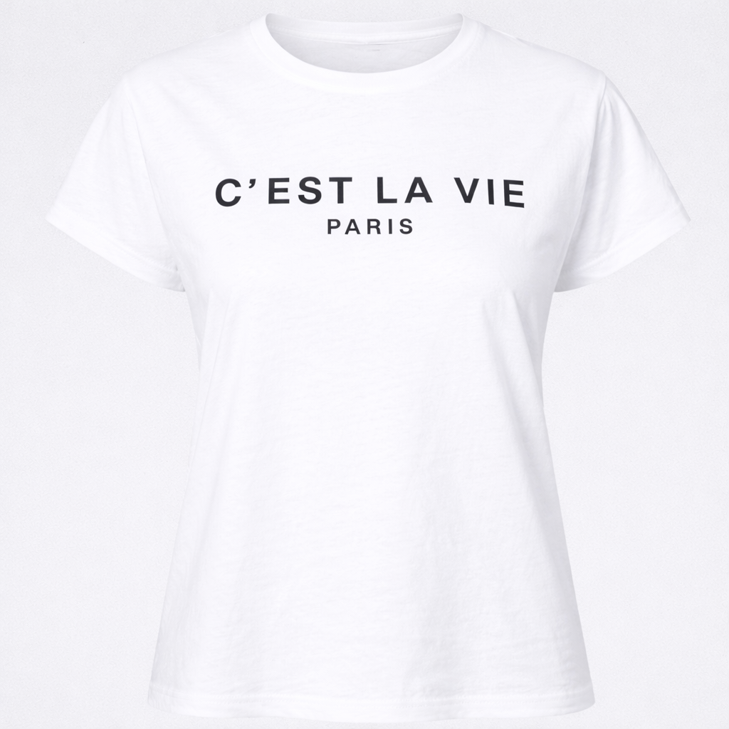 T-Shirt “C’est La Vie Paris” Minimal Chic